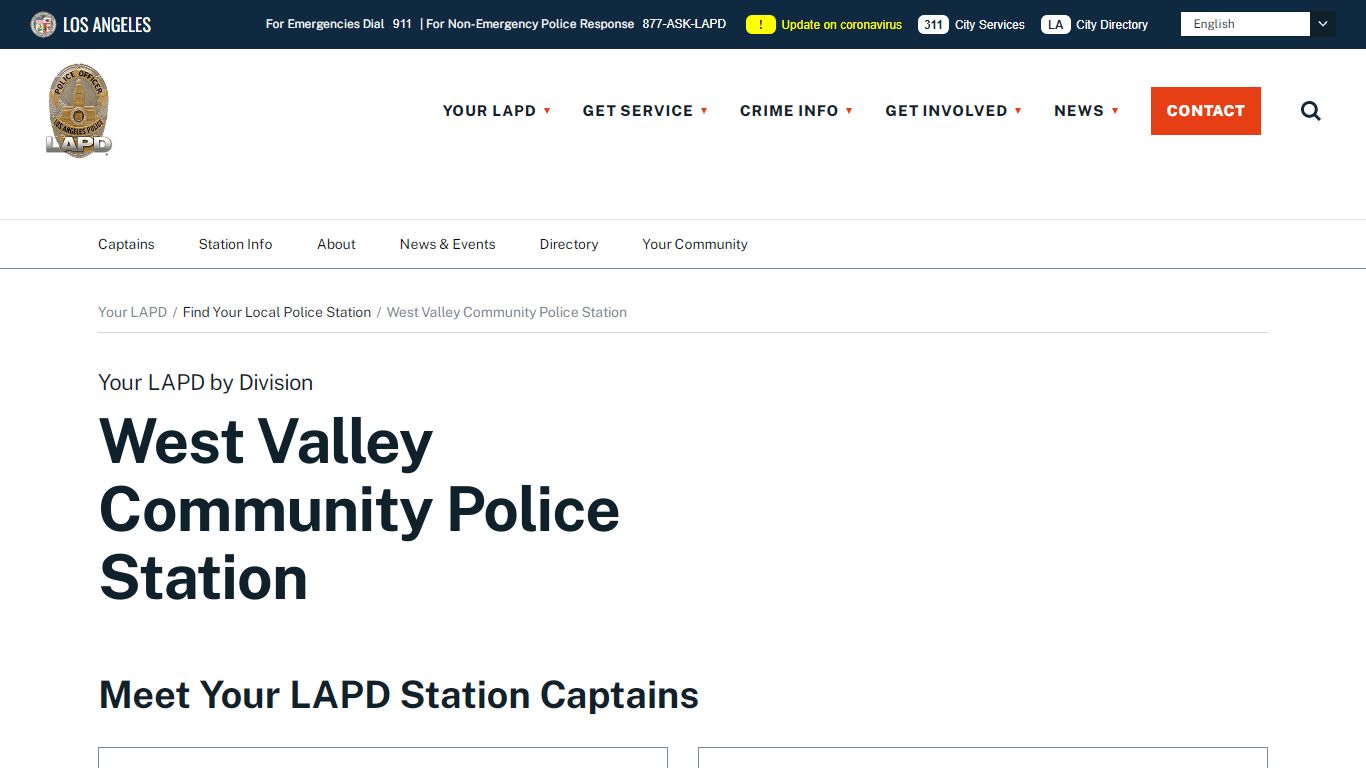 West Valley Community Police Station - LAPD Online